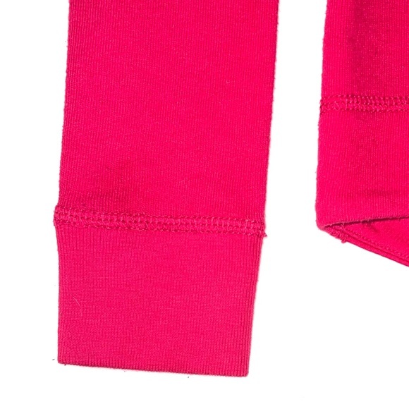 Abercrombie Kids sz M dark pink w sequin moose logo front long sleeve sweatshirt - Picture 6 of 12